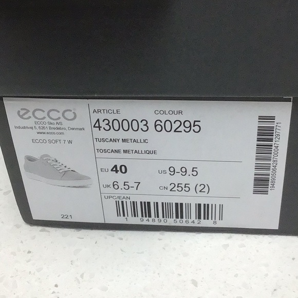 ECCO WOMEN'S SOFT 7 SNEAKER TUSCANY METALLIC - Picture 4 of 6